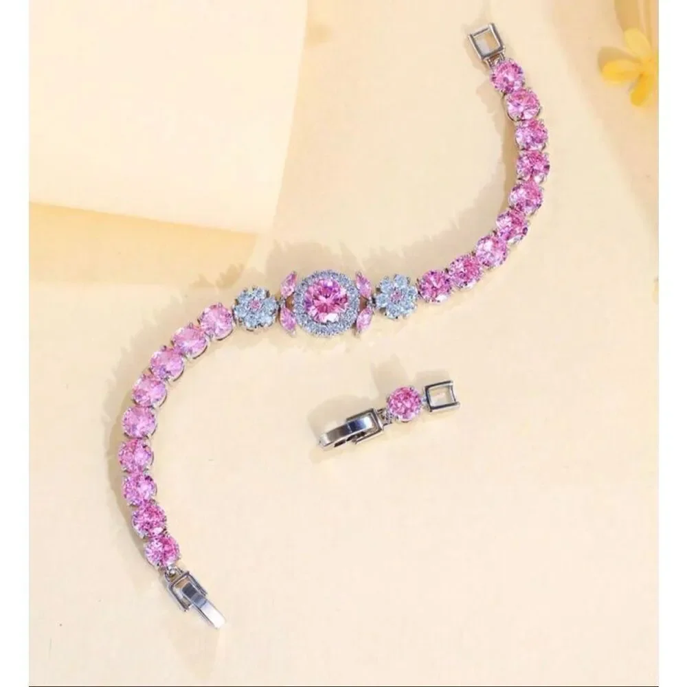 Sparkling Pink CZ Bracelet